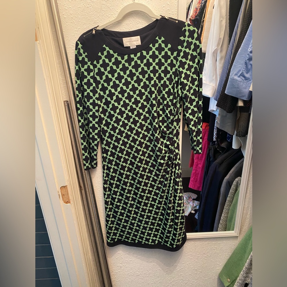 Blue and green dress